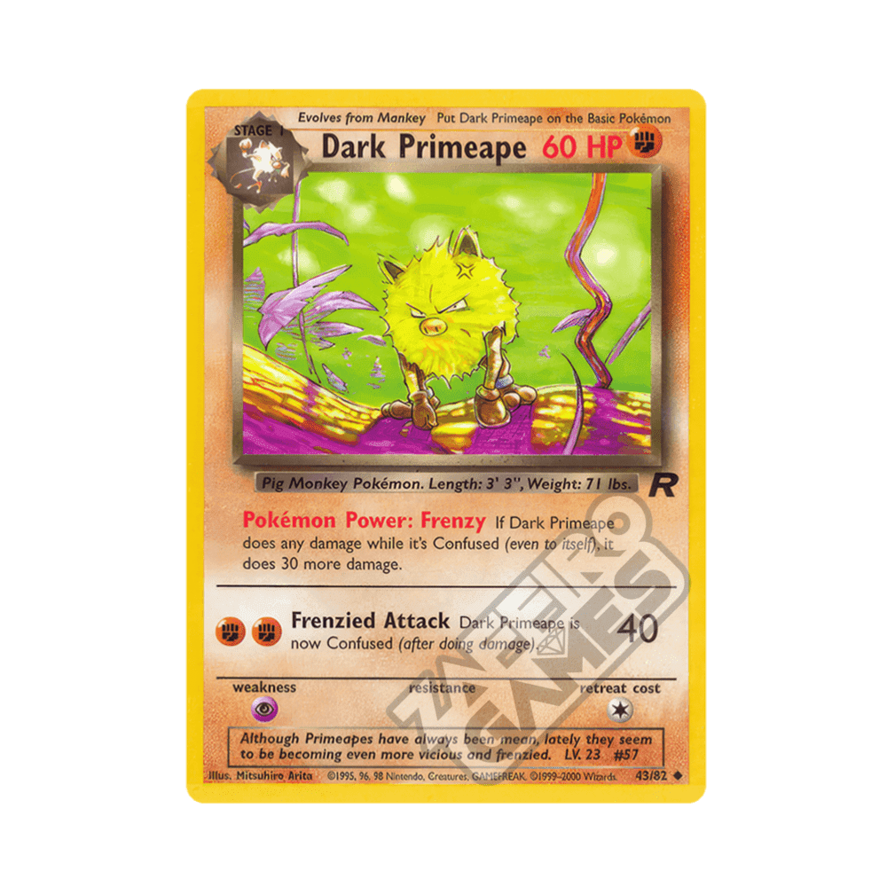 43/82 Dark Primeape Non Comune Unlimited (ITA) - Team Rocket rr