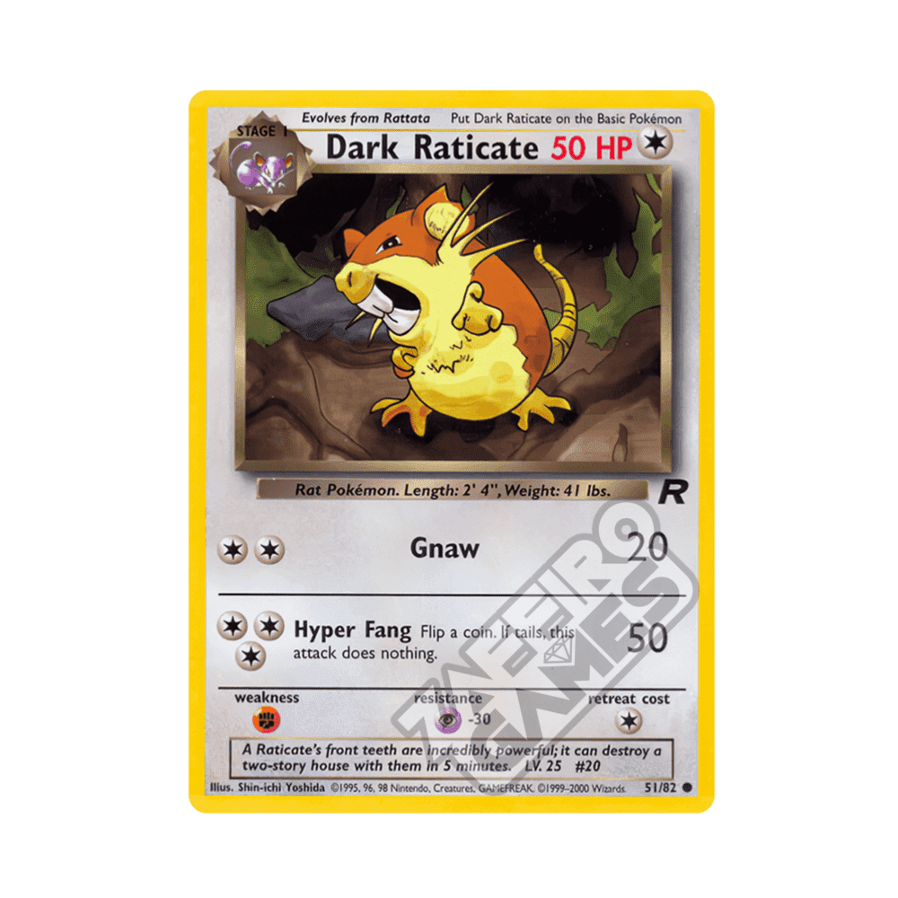 51/82 Dark Raticate Comune Unlimited (ITA) - Team Rocket rr