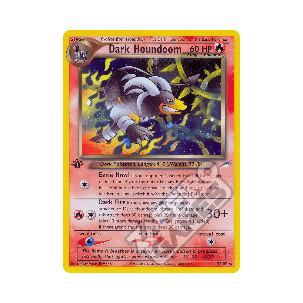 007/105 Dark Houndoom Holo Prima Edizione (ITA) - Neo Destiny rr