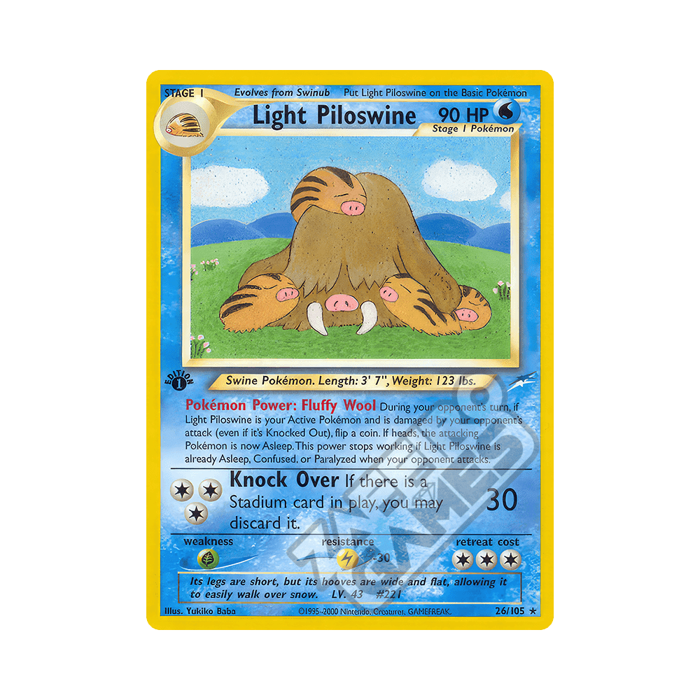 026/105 Ligth Piloswine Rara Prima Edizione (ITA) / Neo Destiny rr