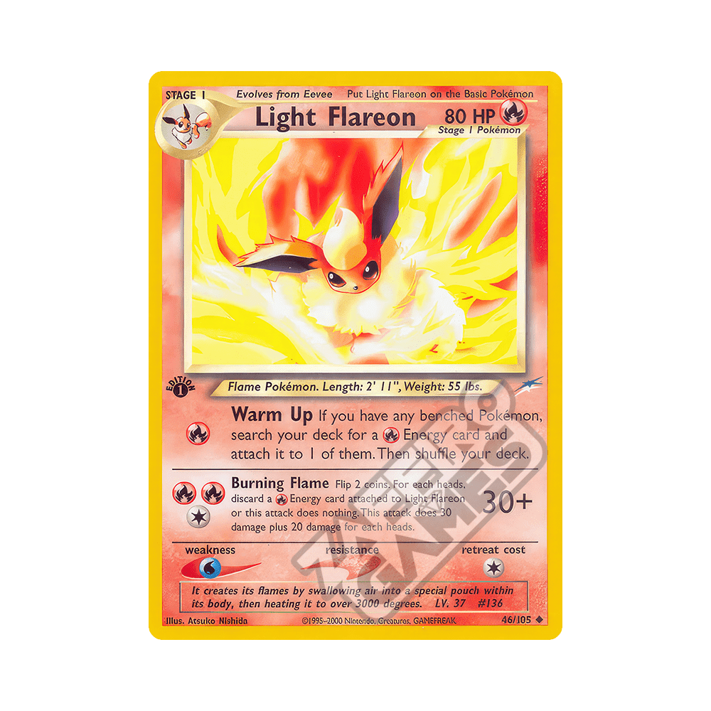 046/105 Light Flareon Non Comune Prima Edizione (ITA) - Neo Destiny rr