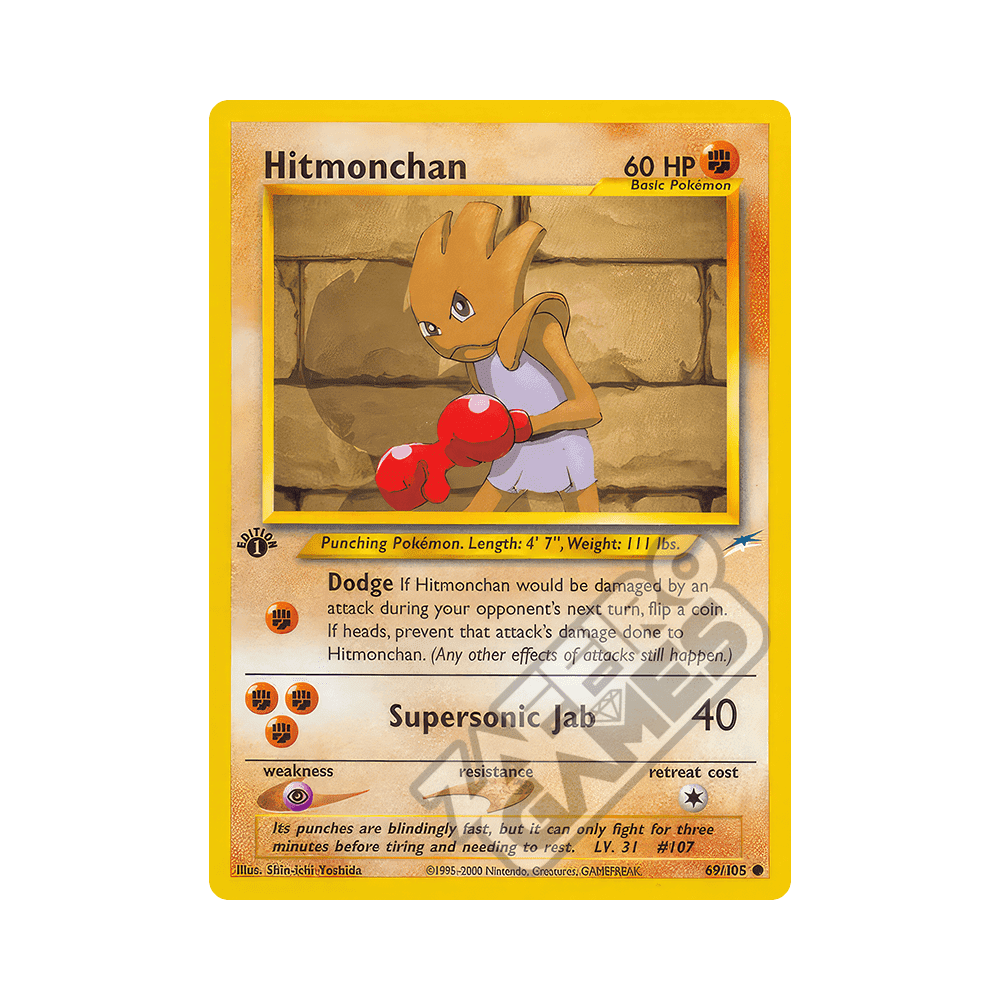 069/105 Hitmonchan Comune Prima Edizione (ITA) - Neo Destiny rr