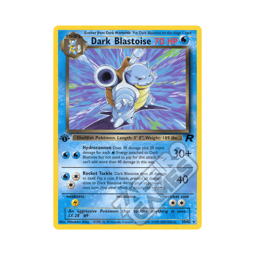 020/082 Dark Blastoise Rara Prima Edizione (IT) – Team Rocket rr