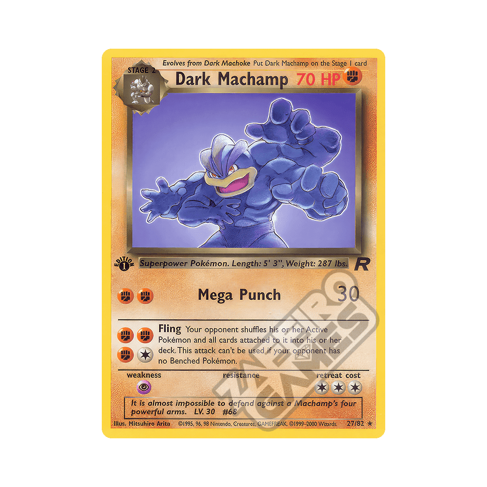 027/080 Dark Machamp Rara Prima Edizione (IT) – Team Rocket rr