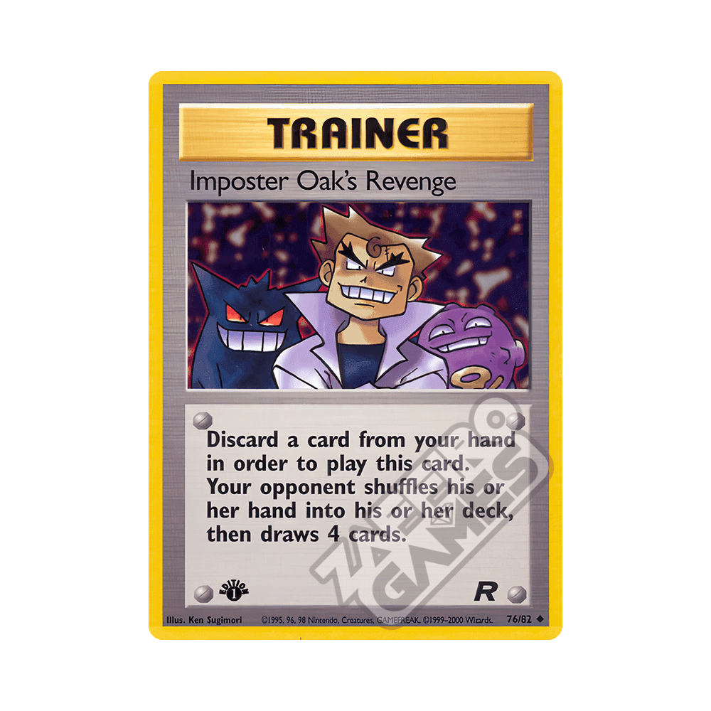 076/082 La Vendetta Del Professor Oak, L’Impostore Non Comune Prima Edizione (IT) – Team Rocket rr