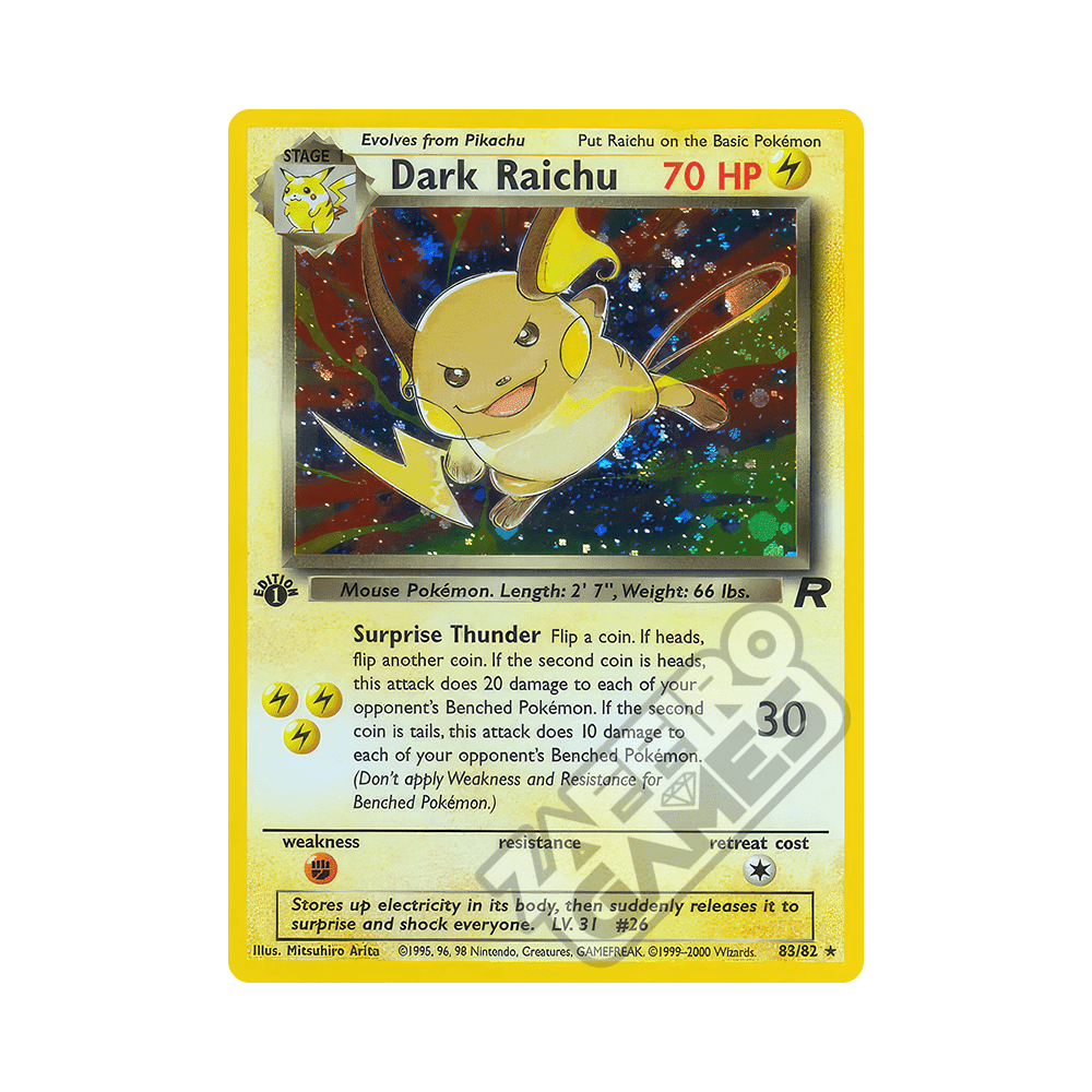 083/082 Dark Raichu Holo Fuoriserie Prima Edizione (IT) – Team Rocket rr