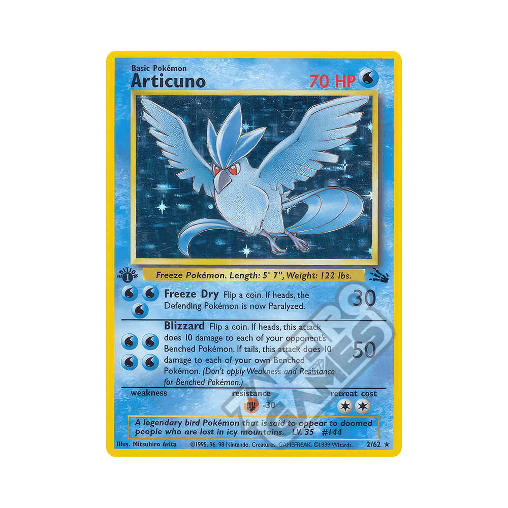 002/062 Articuno Holo Prima Edizione (IT)  Fossil | ZAFFIRO GAMES S.R.L.