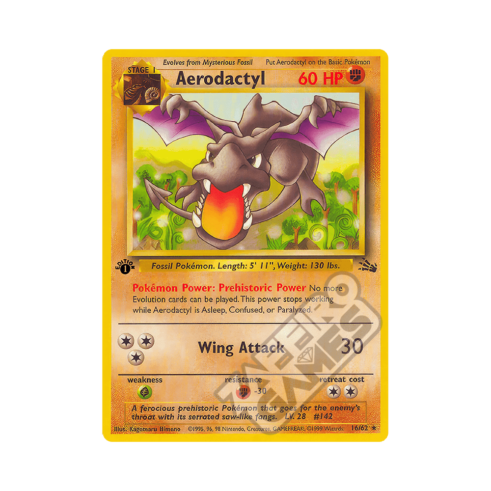 016/062 Aerodactyl Rara Prima Edizione (IT) – Fossil rr