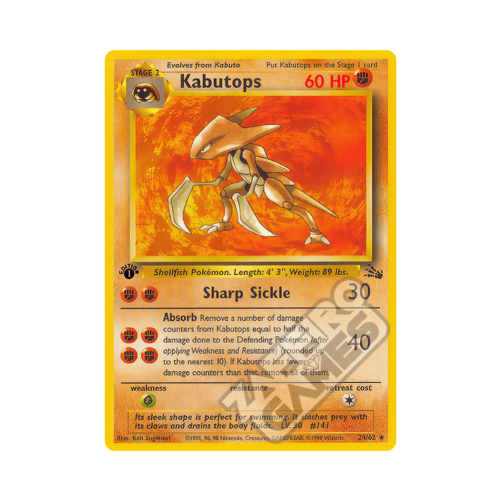 024/062 Kabutops Rara Prima Edizione (IT) – Fossil rr