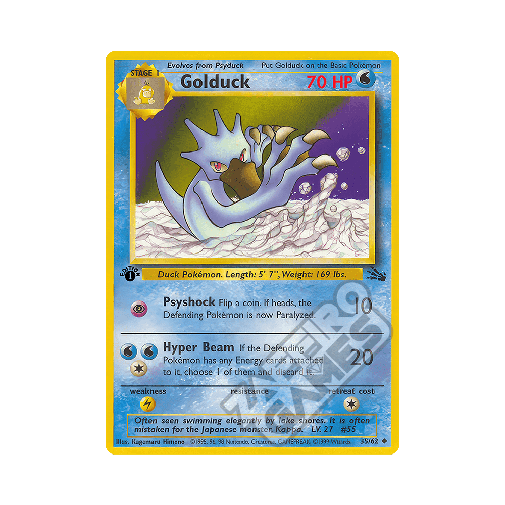 035/062 Golduck Non Comune Prima Edizione (IT) – Fossil rr