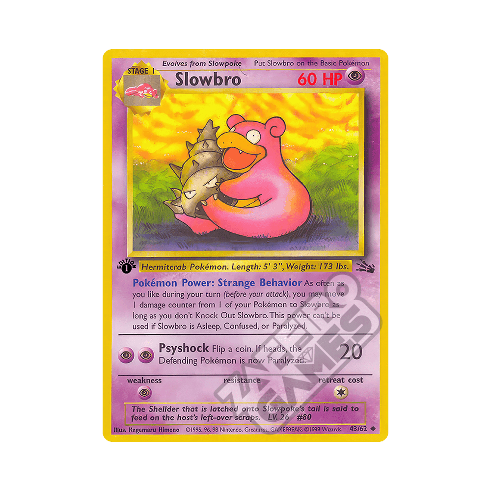 043/062 Slowbro Non Comune Prima Edizione (IT) – Fossil rr