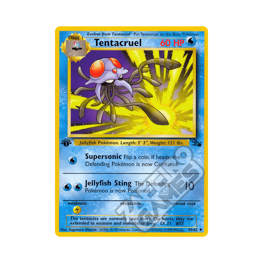 044/062 Tentacruel Non Comune Prima Edizione (IT) – Fossil rr