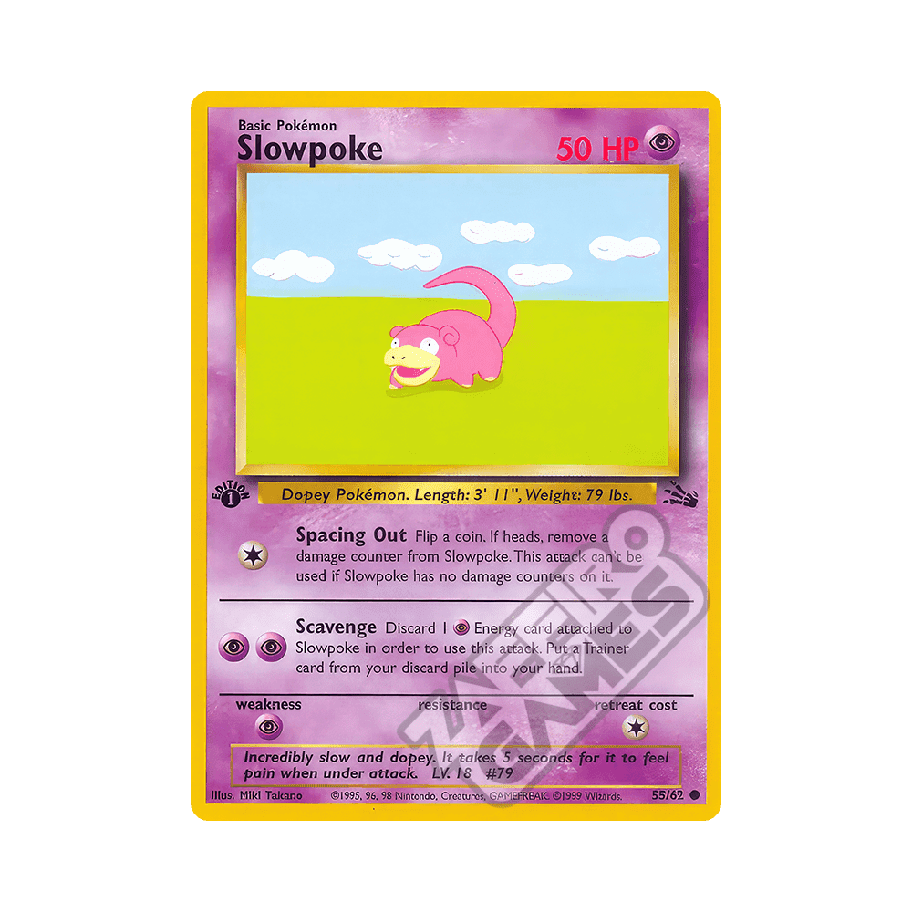 055/062 Slowpoke Comune Prima Edizione (IT) – Fossil rr