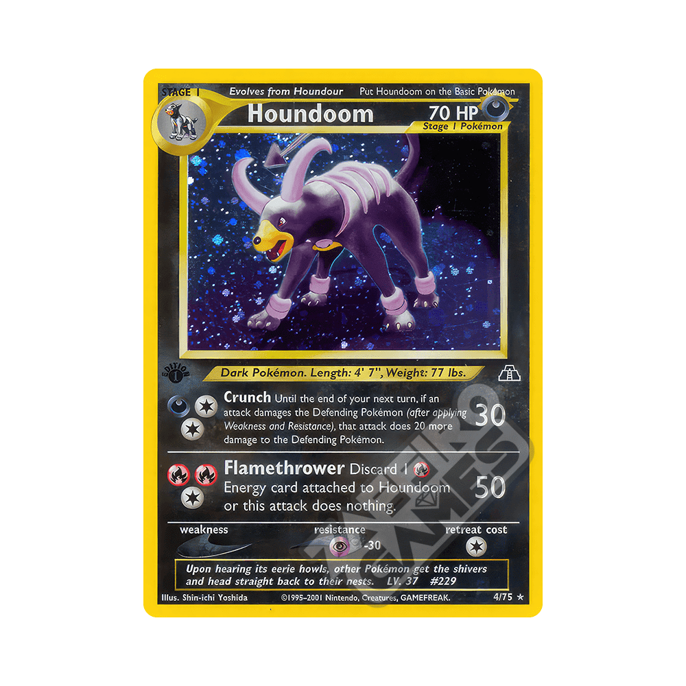 04/75 Houndoom Holo Prima Edizione (ITA) - Neo Discovery rr