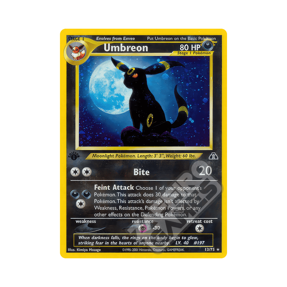 13/75 Umbreon Holo Prima Edizione (ITA) - Neo Discovery rr