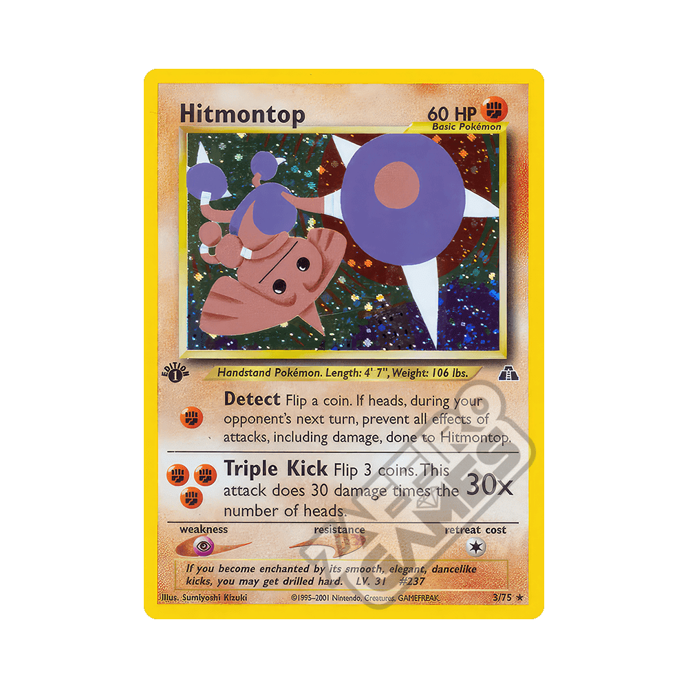 03/75 Hitmontop Holo Prima Edizione (ITA) - Neo Discovery rr