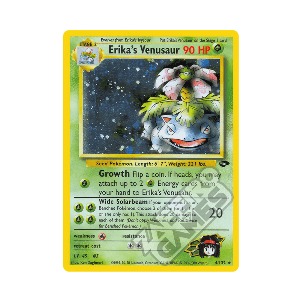 004/132 Erika's Venusaur Holo Unlimited (ENG) - Gym Challenge rr