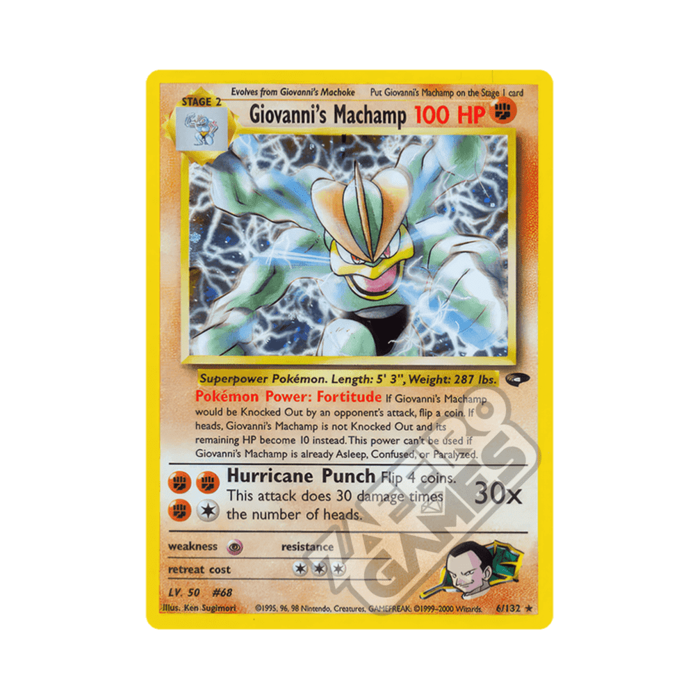 006/132 Giovanni'sMachamp Holo Unlimited (ENG) - Gym Challenge rr