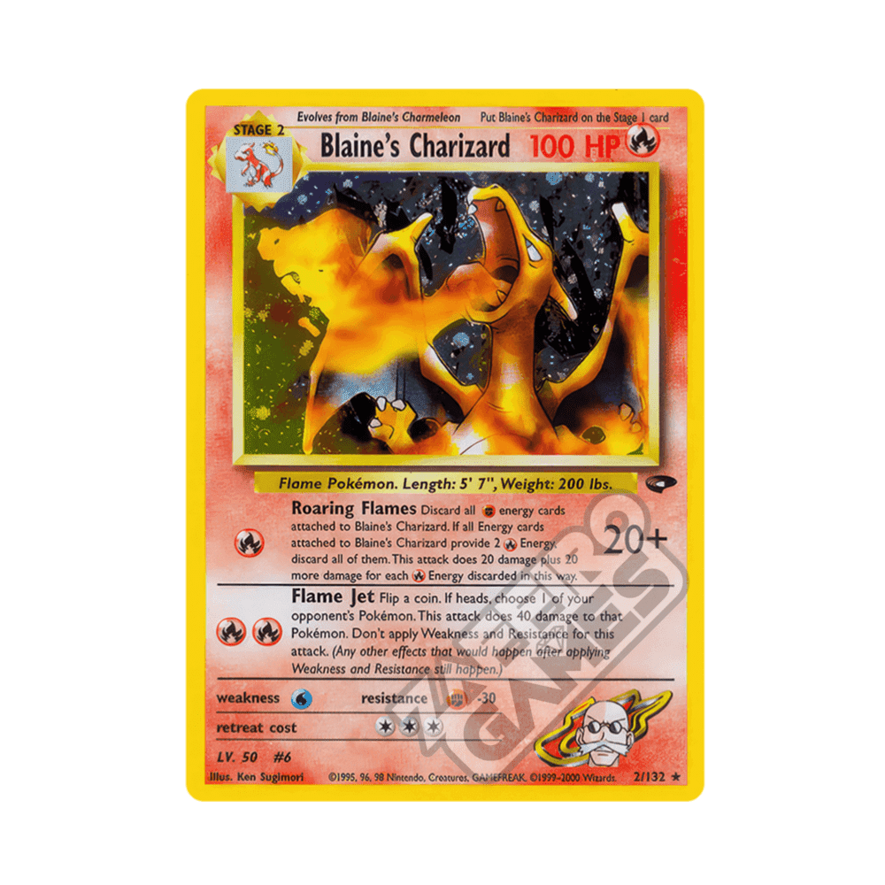 002/132 Blaine's Charizard Holo Unlimited (ENG) - Gym Challenge rr