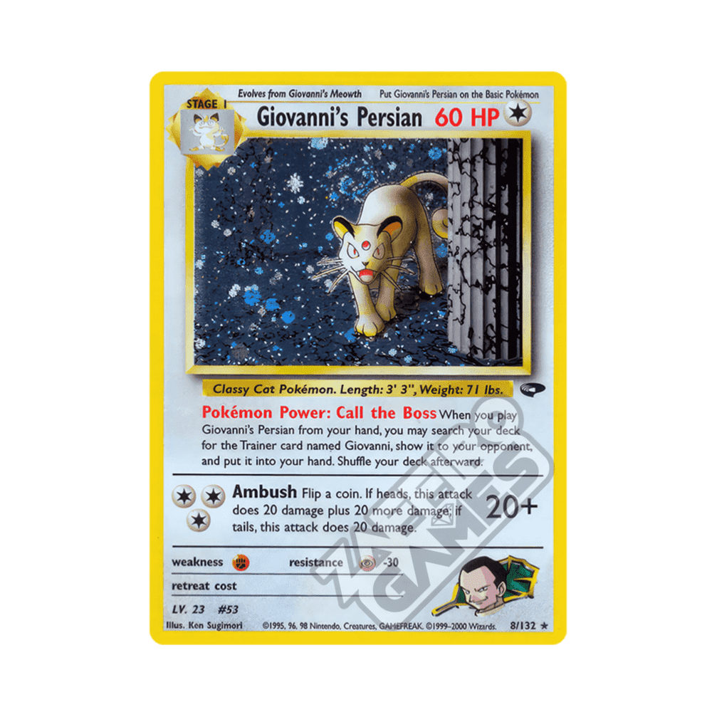 008/132 Giovanni's Persian Holo Unlimited (ENG) - Gym Challenge rr