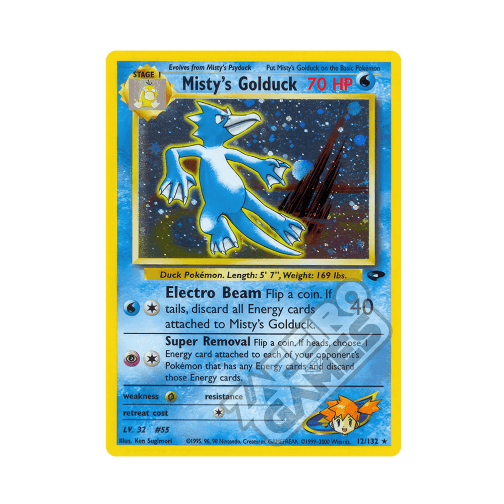 012/132 Misty's Golduck Holo Unlimited (ENG) - Gym Challenge rr