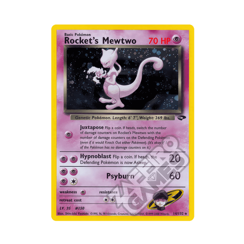 014/132 Rocket's Mewtwo Holo Unlimited (ENG) - Gym Challenge rr