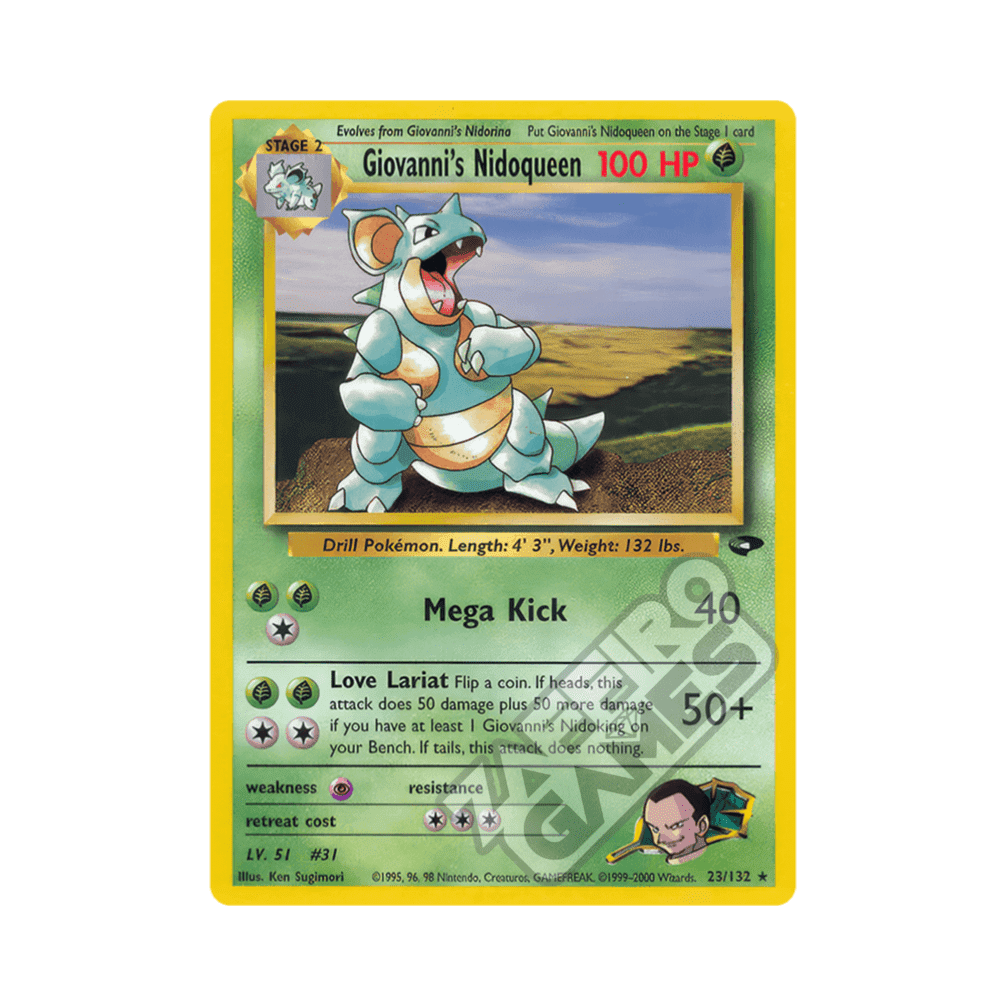 023/132 Giovanni's Nidoqueen Rara Unlimited (ENG) - Gym Challenge rr