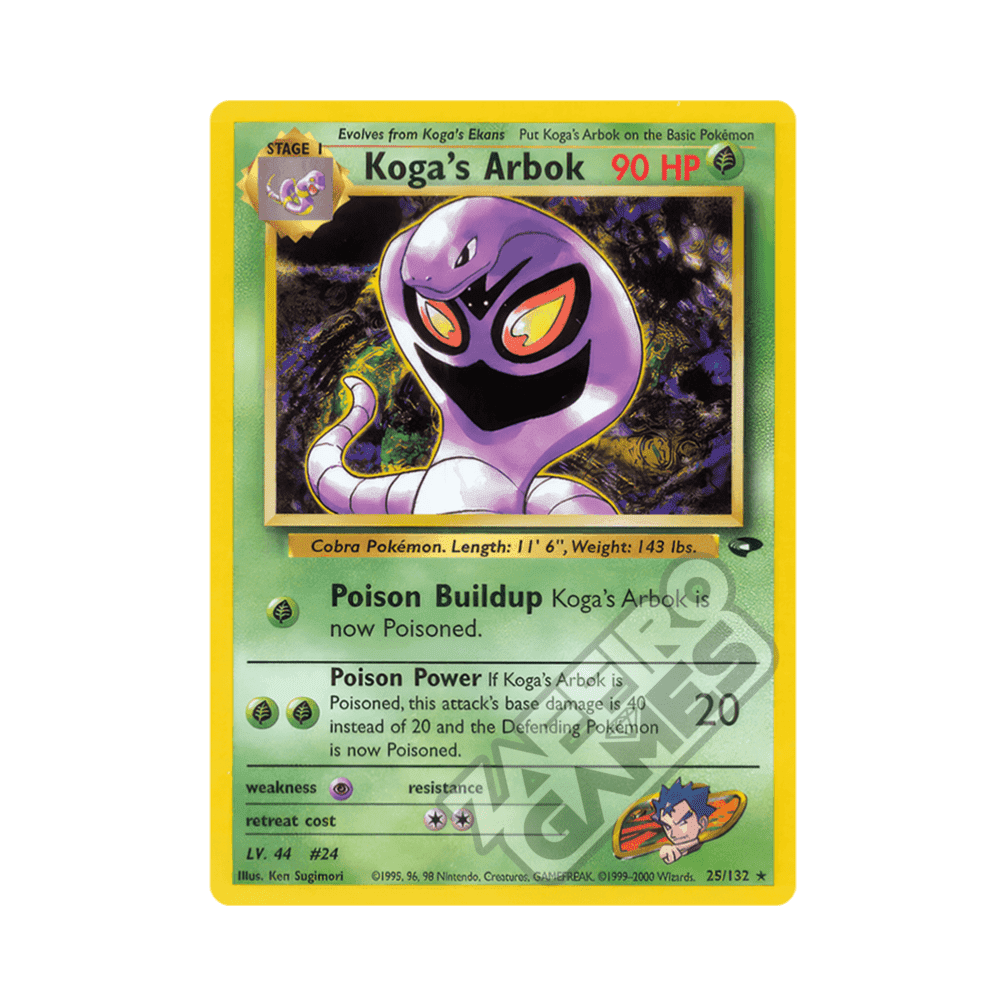 025/132 Koga's Arbok Rara Unlimited (ENG) - Gym Challenge rr