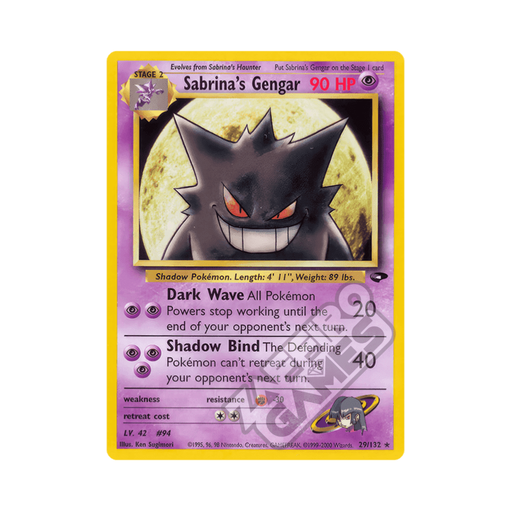 029/132 Sabrina's Gengar Rara Unlimited (ENG) - Gym Challenge rr
