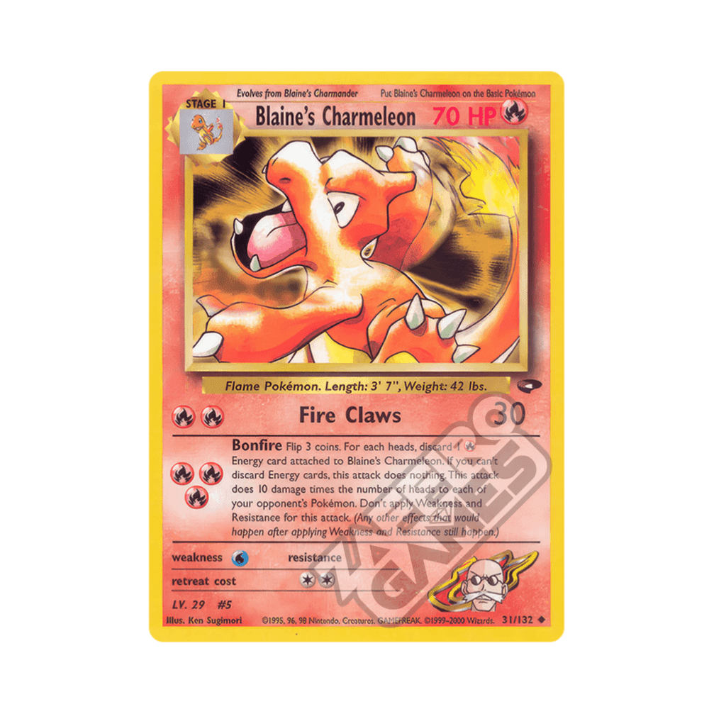 031/132 Blaine's Charmeleon Non Comune Unlimited (ENG) - Gym Challenge rr