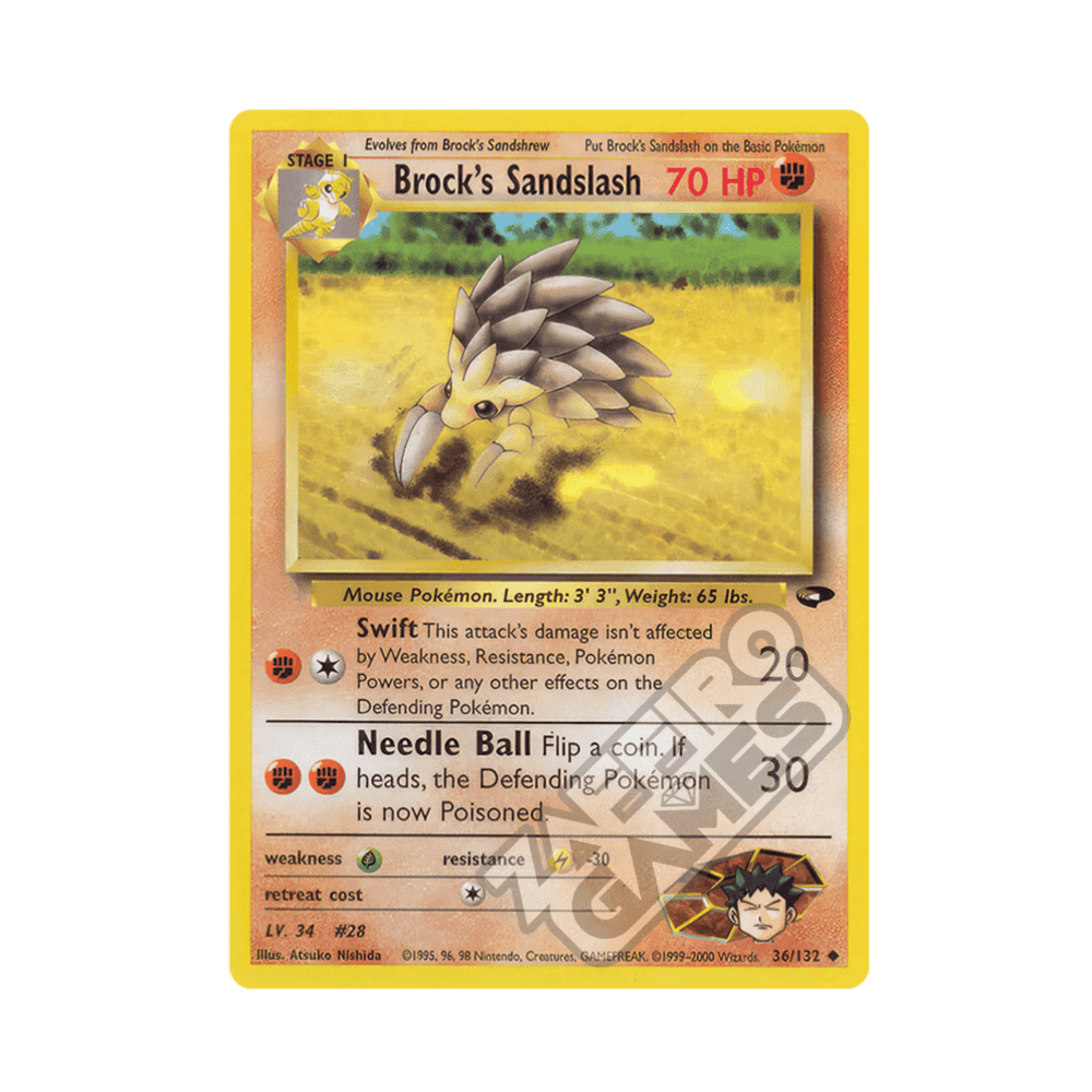 036/132 Brock's Sandslash Non Comune Unlimited (ENG) - Gym Challenge rr