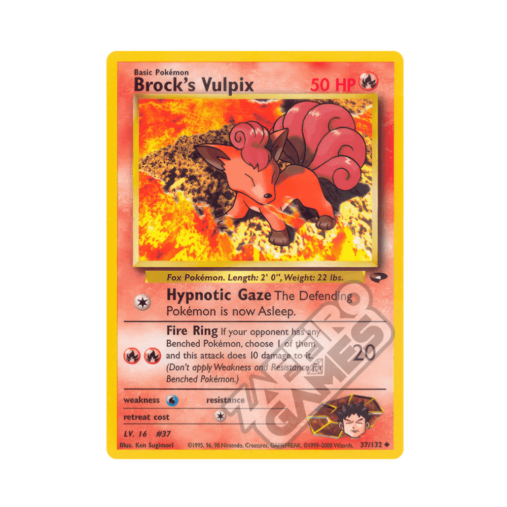037/132 Brock's Vulpix Non Comune Unlimited (ENG) - Gym Challenge rr