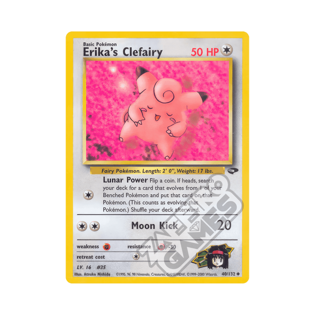 040/132 Erika's Clefairy Non Comune Unlimited (ENG) - Gym Challenge rr