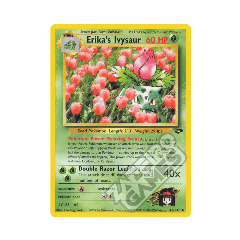 041/132 Erika's Ivysaur Non Comune Unlimited (ENG) - Gym Challenge rr