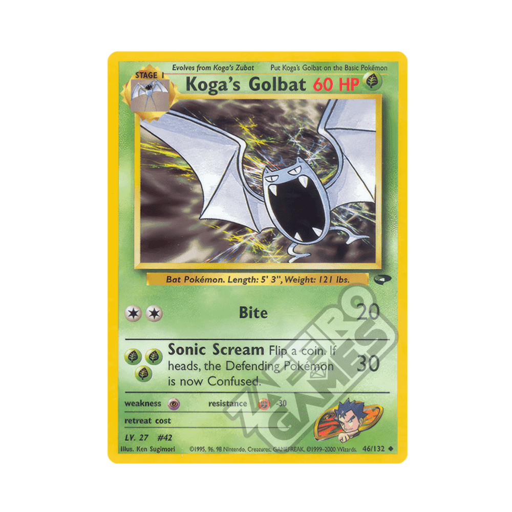 046/132 Koga's Golbat Non Comune Unlimited (ENG) - Gym Challenge rr