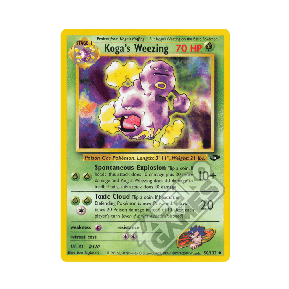 050/132 Koga's Weezing Non Comune Unlimited (ENG) - Gym Challenge rr