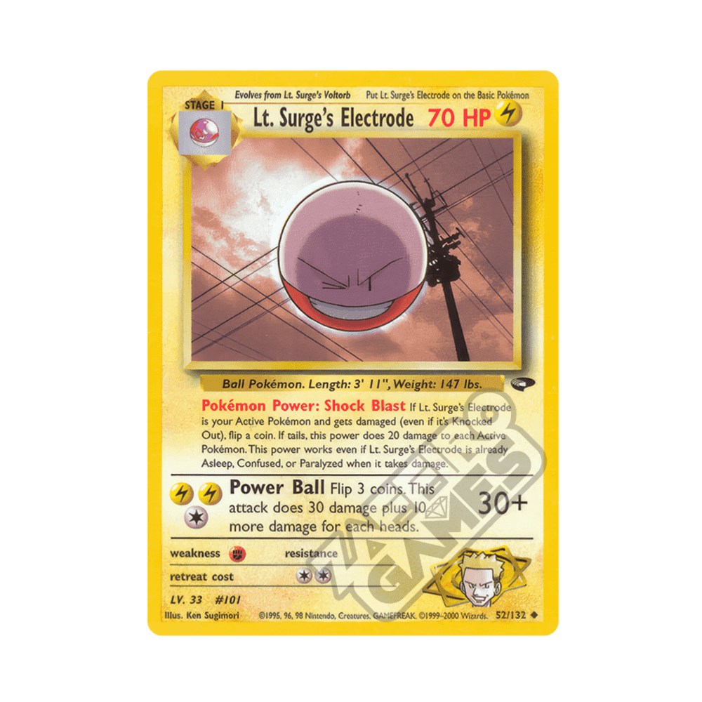 052/132 Lt. Surge's Electrode Non Comune Unlimited (ENG) - Gym Challenge rr