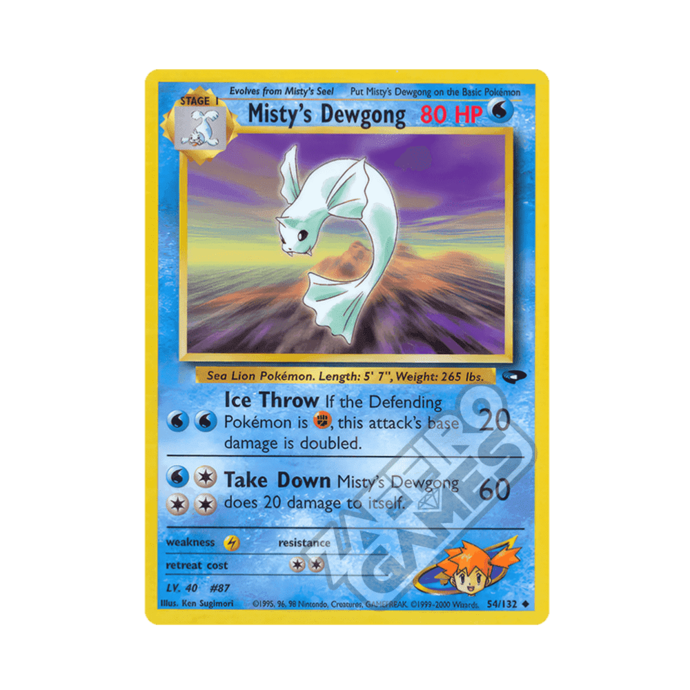 054/132 Misty's Dewgong Non Comune Unlimited (ENG) - Gym Challenge rr