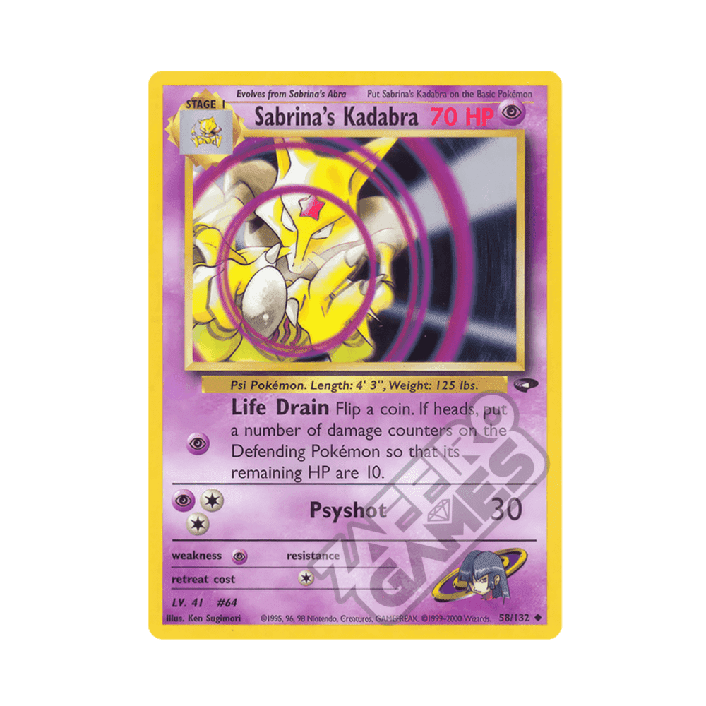 058/132 Sabrina's Kadabra Non Comune Unlimited (ENG) - Gym Challenge rr