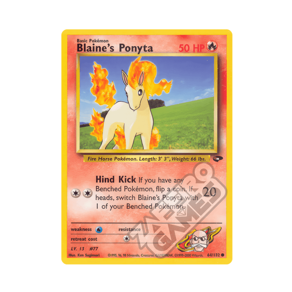 064/132 Blaine's Ponyta Non Comune Unlimited (ENG) - Gym Challenge rr