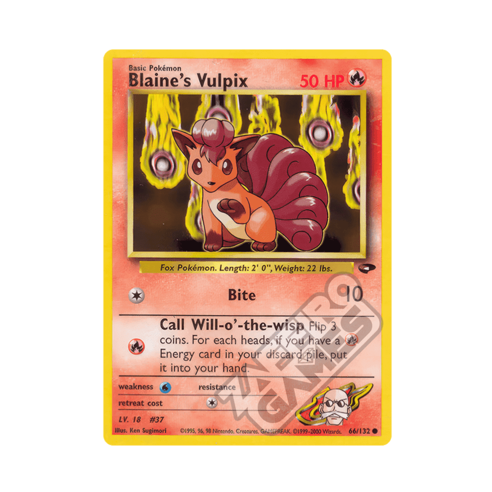 066/132 Blaine's Vulpix Non Comune Unlimited (ENG) - Gym Challenge rr