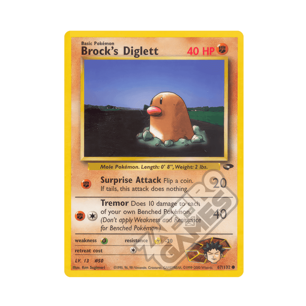 067/132 Brock's Diglett Non Comune Unlimited (ENG) - Gym Challenge rr