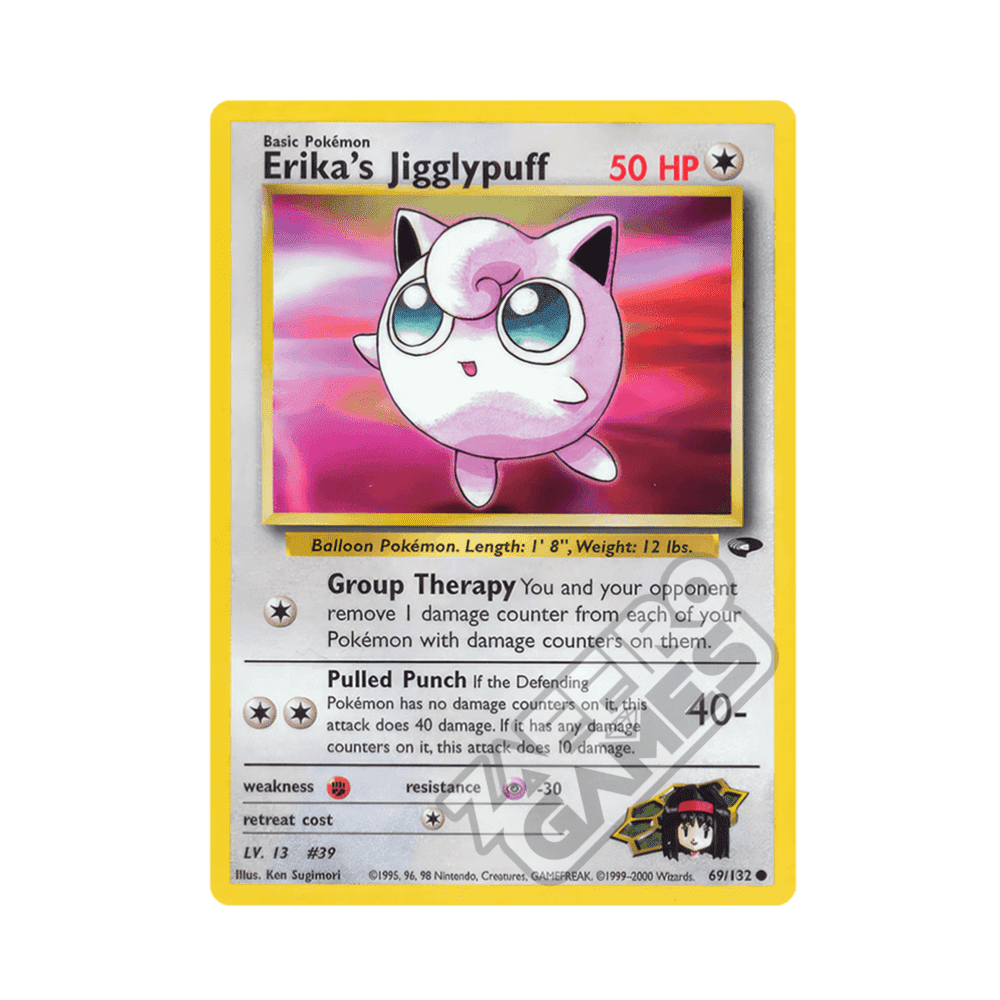 069/132 Erika's Jigglypuff Non Comune Unlimited (ENG) - Gym Challenge rr
