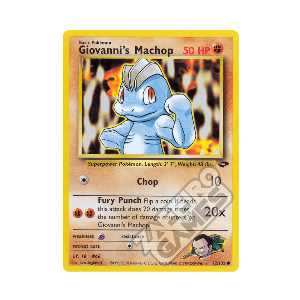 072/132 Giovanni's Machop Non Comune Unlimited (ENG) - Gym Challenge rr