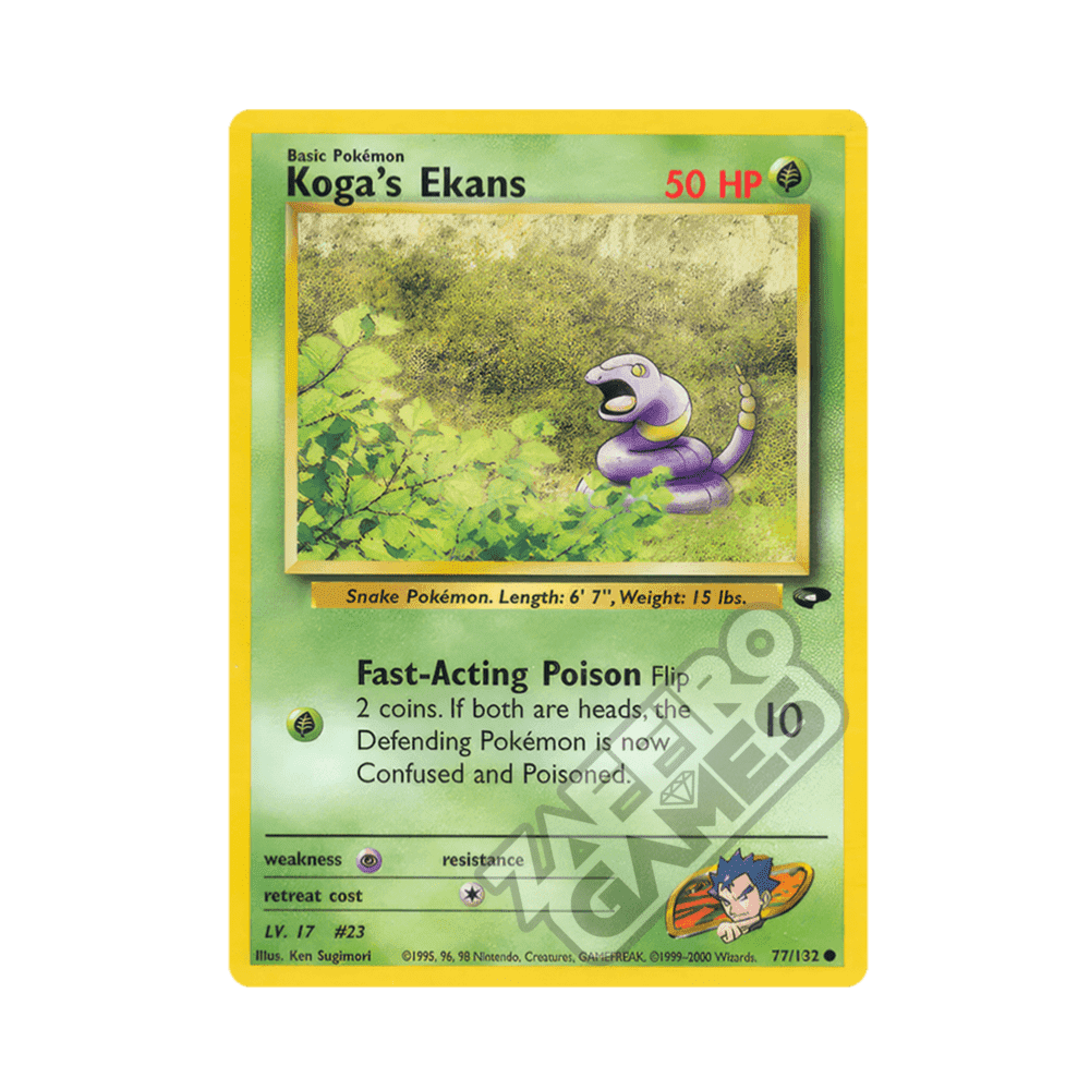 077/132 Erika's Ekans Comune Unlimited (ENG) - Gym Challenge rr