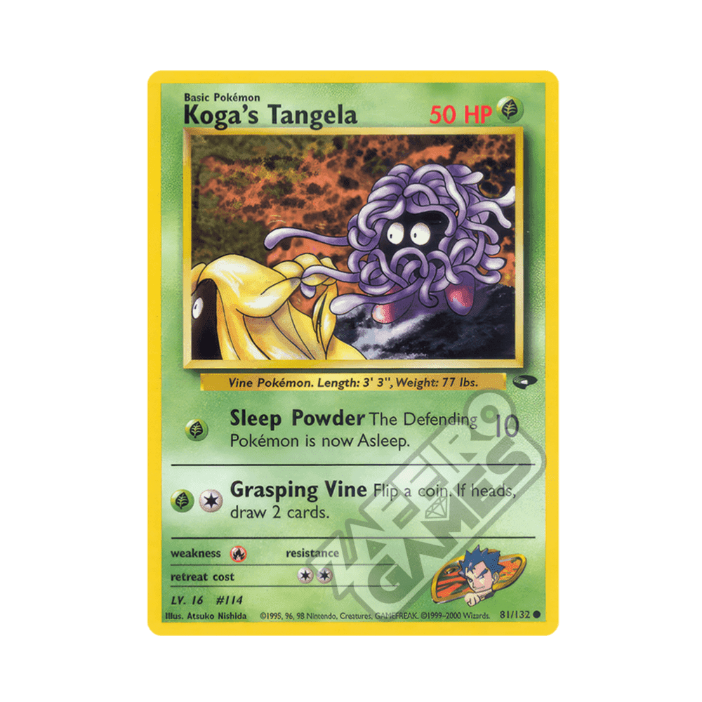 081/132 Koga's Tangela Comune Unlimited (ENG) - Gym Challenge rr