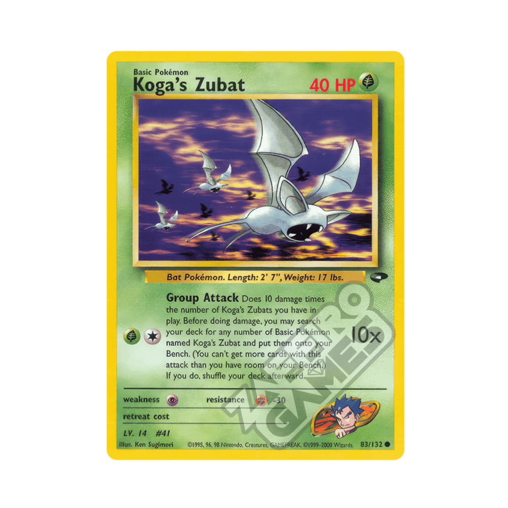 083/132 Koga's Zubat Comune Unlimited (ENG) - Gym Challenge rr