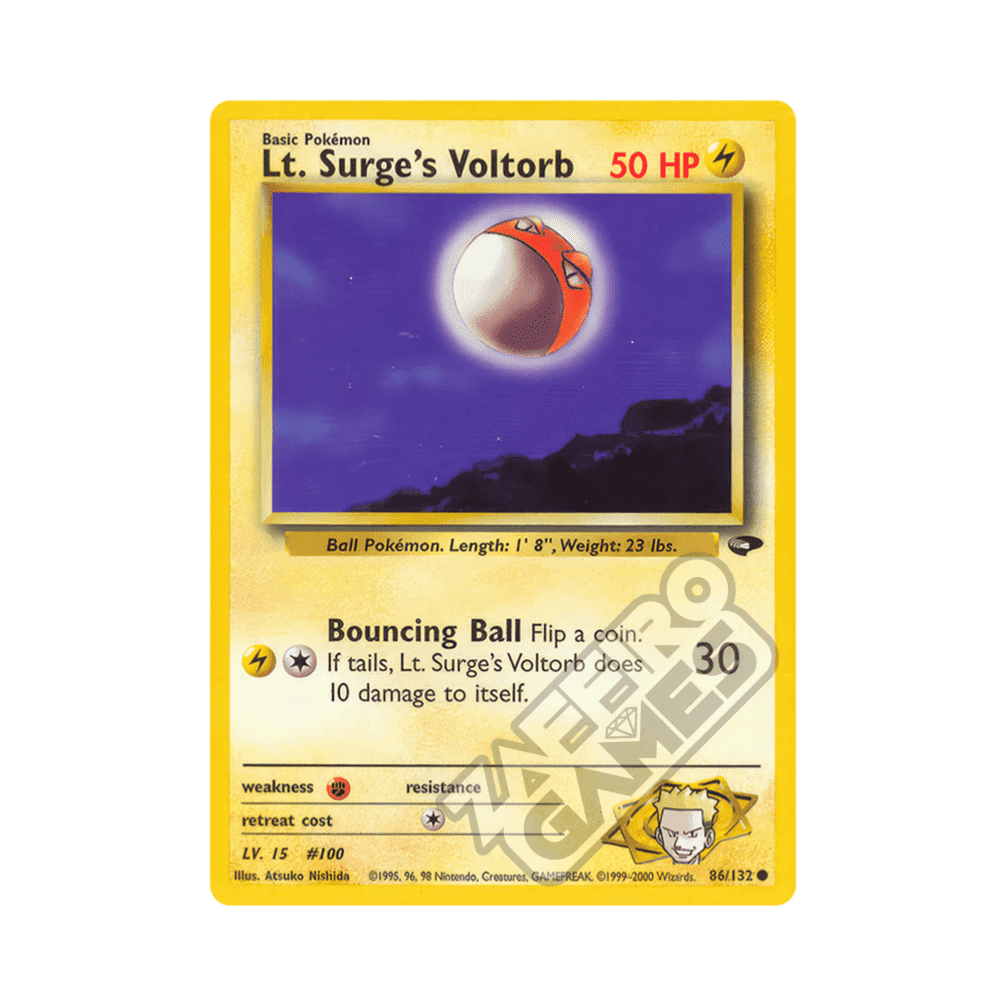 086/132 Lt. Surge's Voltorb Comune Unlimited (ENG) - Gym Challenge rr