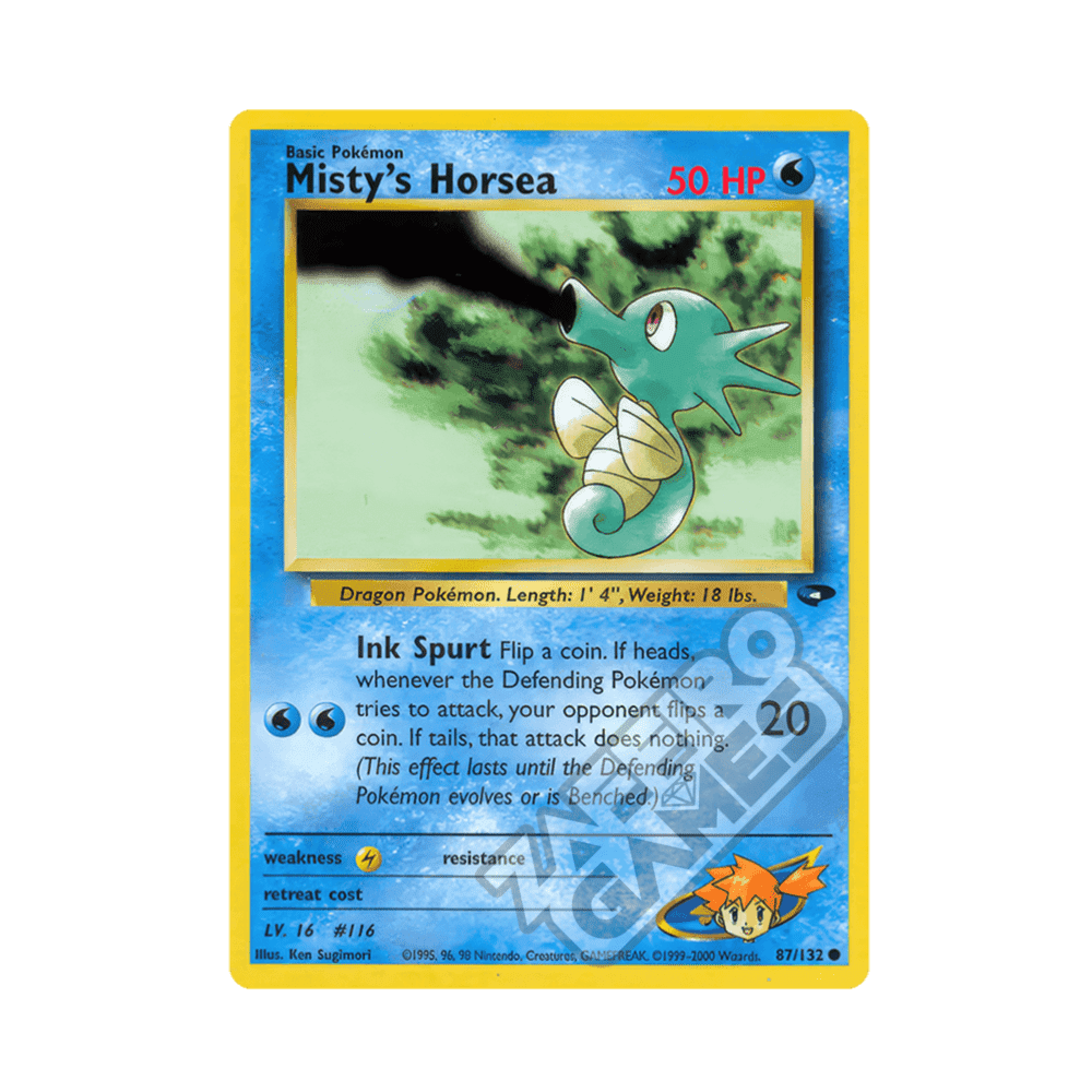 087/132 Misty's Horsea Comune Unlimited (ENG) - Gym Challenge rr