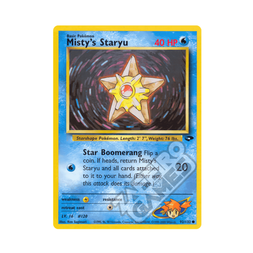 092/132 Misty's Staryu Comune Unlimited (ENG) - Gym Challenge rr